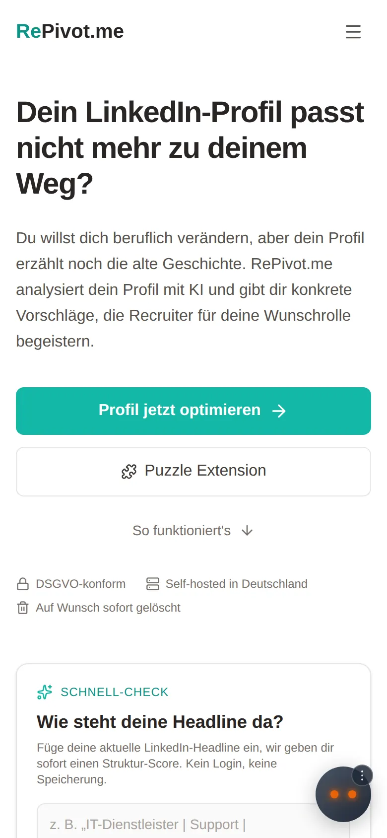 RePivot.me auf dem Handy
