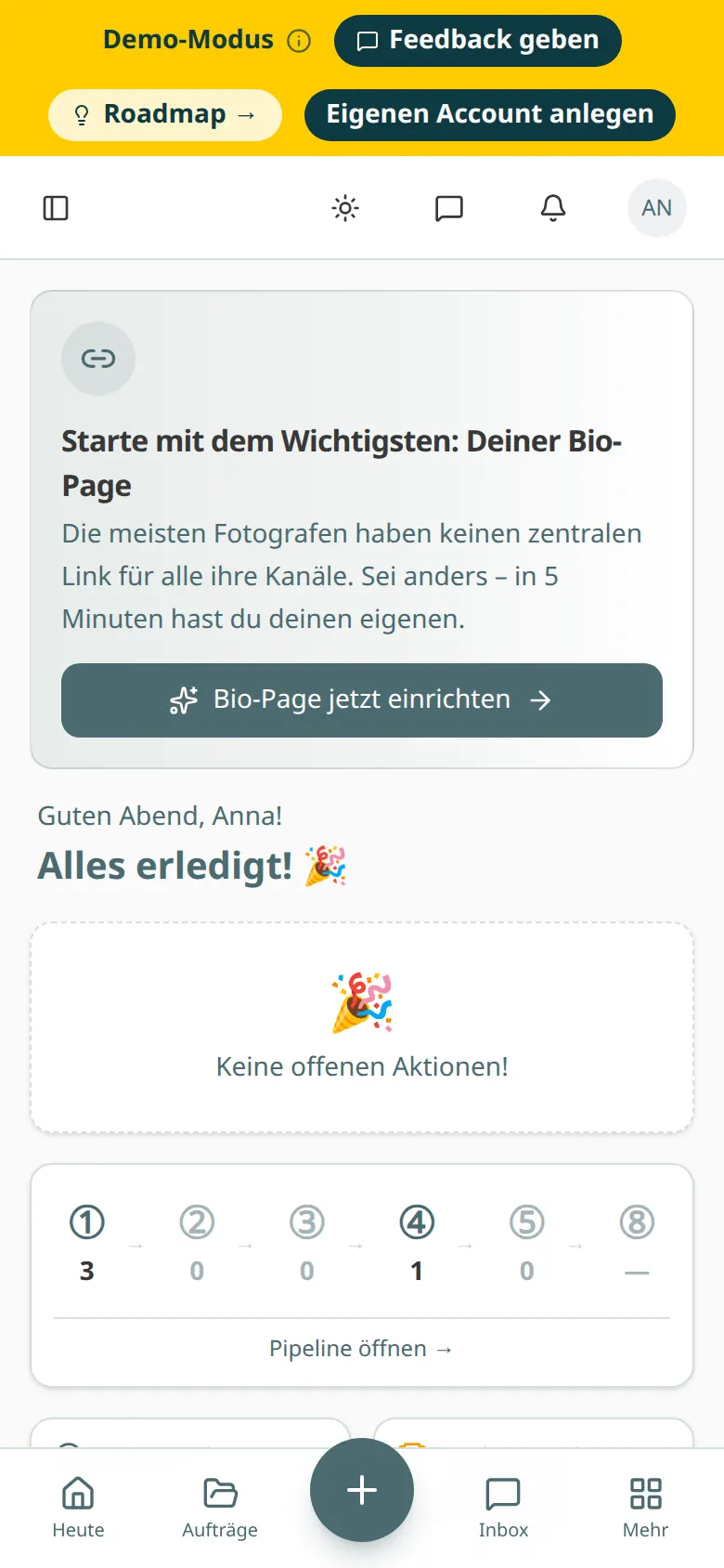 SnapFlow auf dem Handy